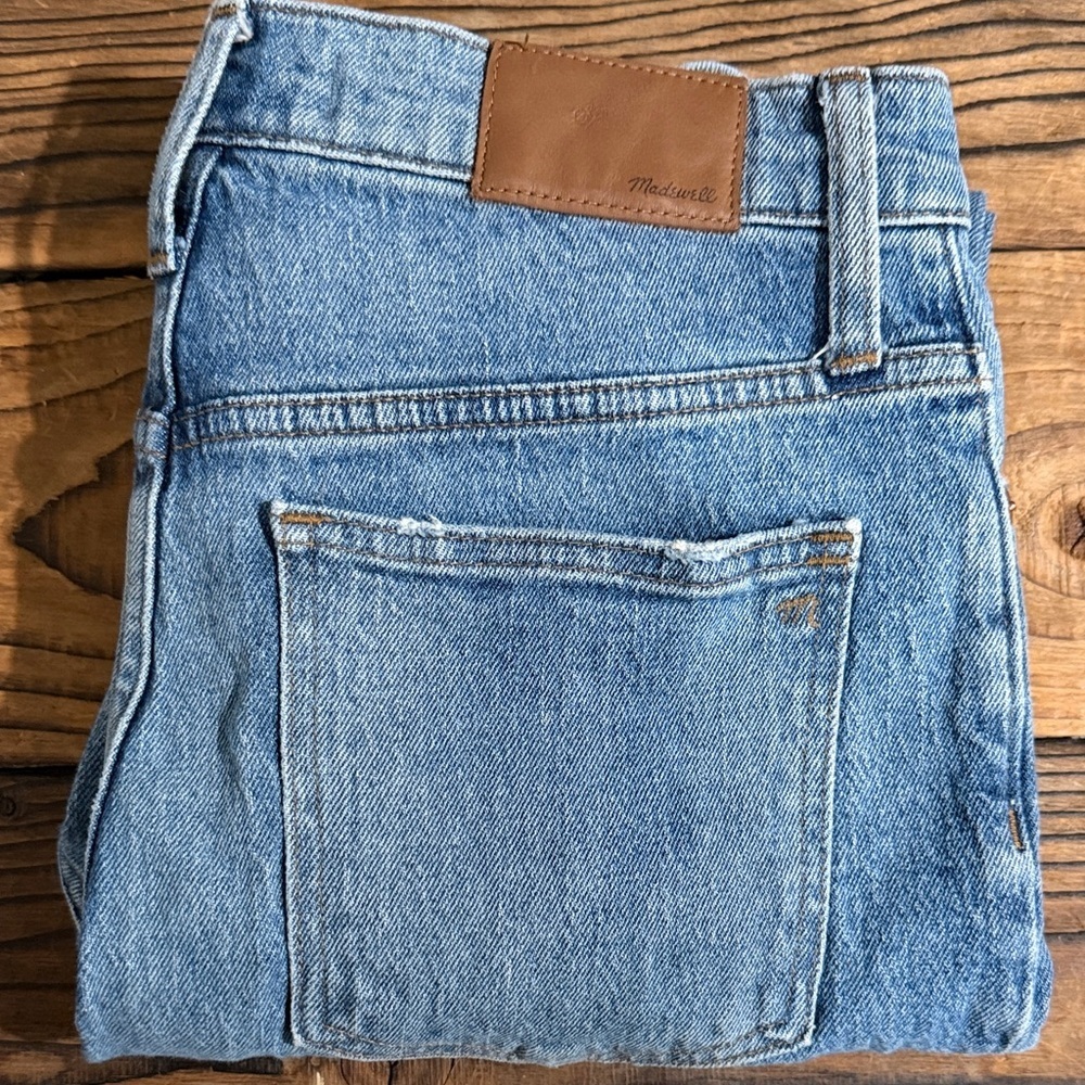 Madewell Classic Straight High Rise Light Blue Denim Jeans